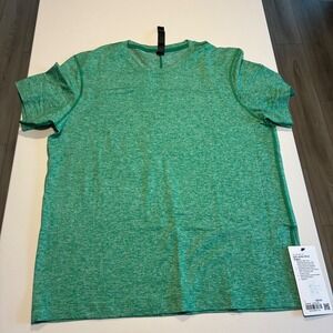 Nwt Lululemon Men's Soft Jersey Short Sleeve T Shirt Green Heathered Size L